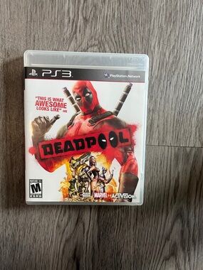 Marvel Deadpool PS3 Video Game - Red, Black, White